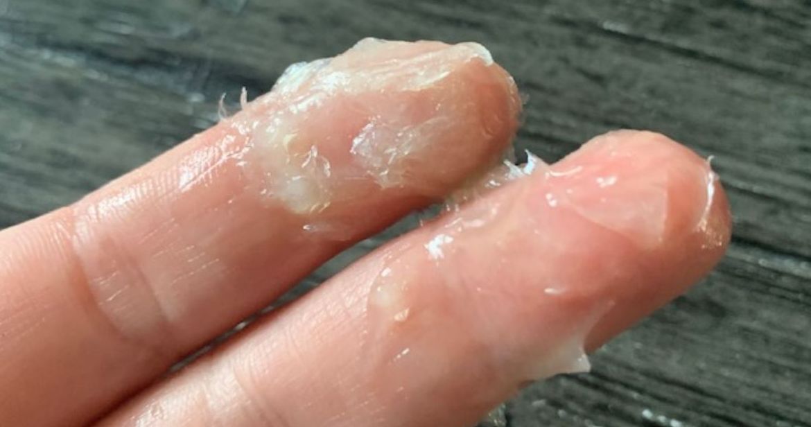 Sperm on the finger