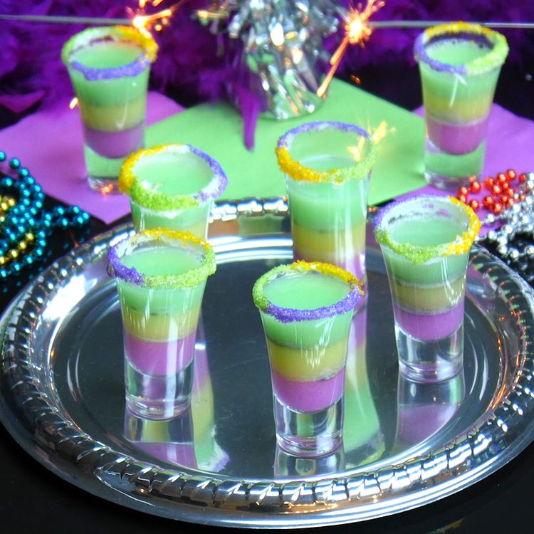 King Cake Jello Shots Are Like Mardi Gras In A Glass