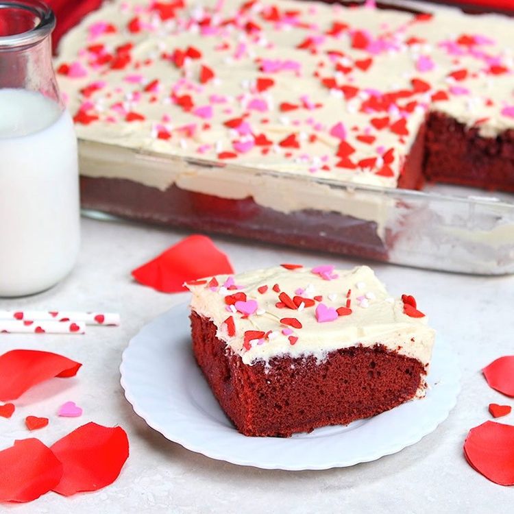 Red Velvet Poke Cake Is The Best Treat To Share With Your Sweetheart