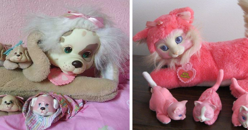 90s stuffed animal with babies inside