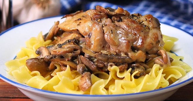 This One Skillet Chicken with Garlicky Mushroom Sauce ...