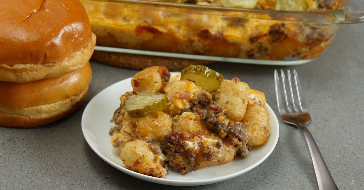 bacon cheeseburger tater tot casserole twisted