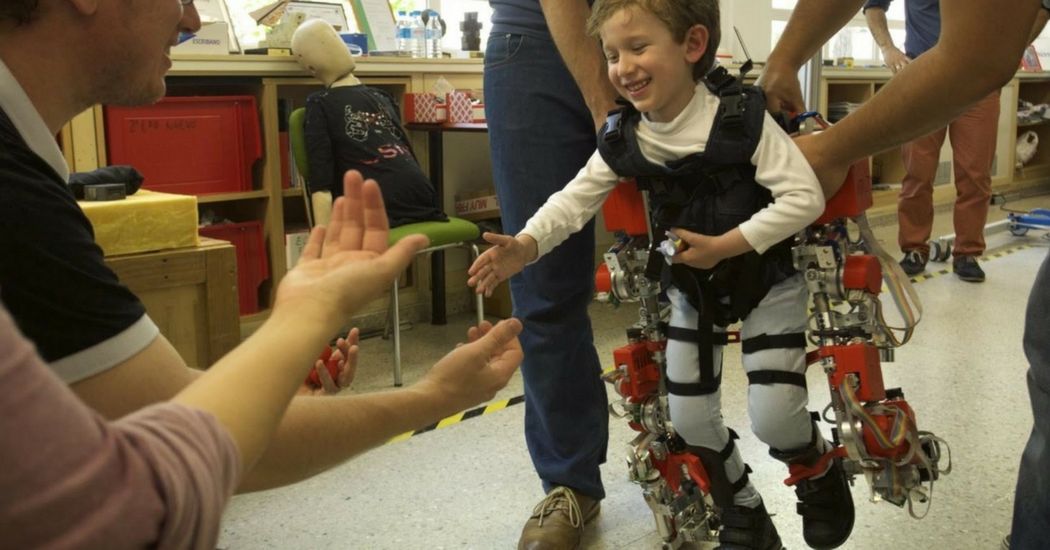 Children with Cerebral Palsy walking