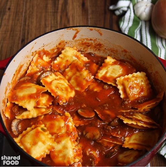 One Pot Cheesy Ravioli