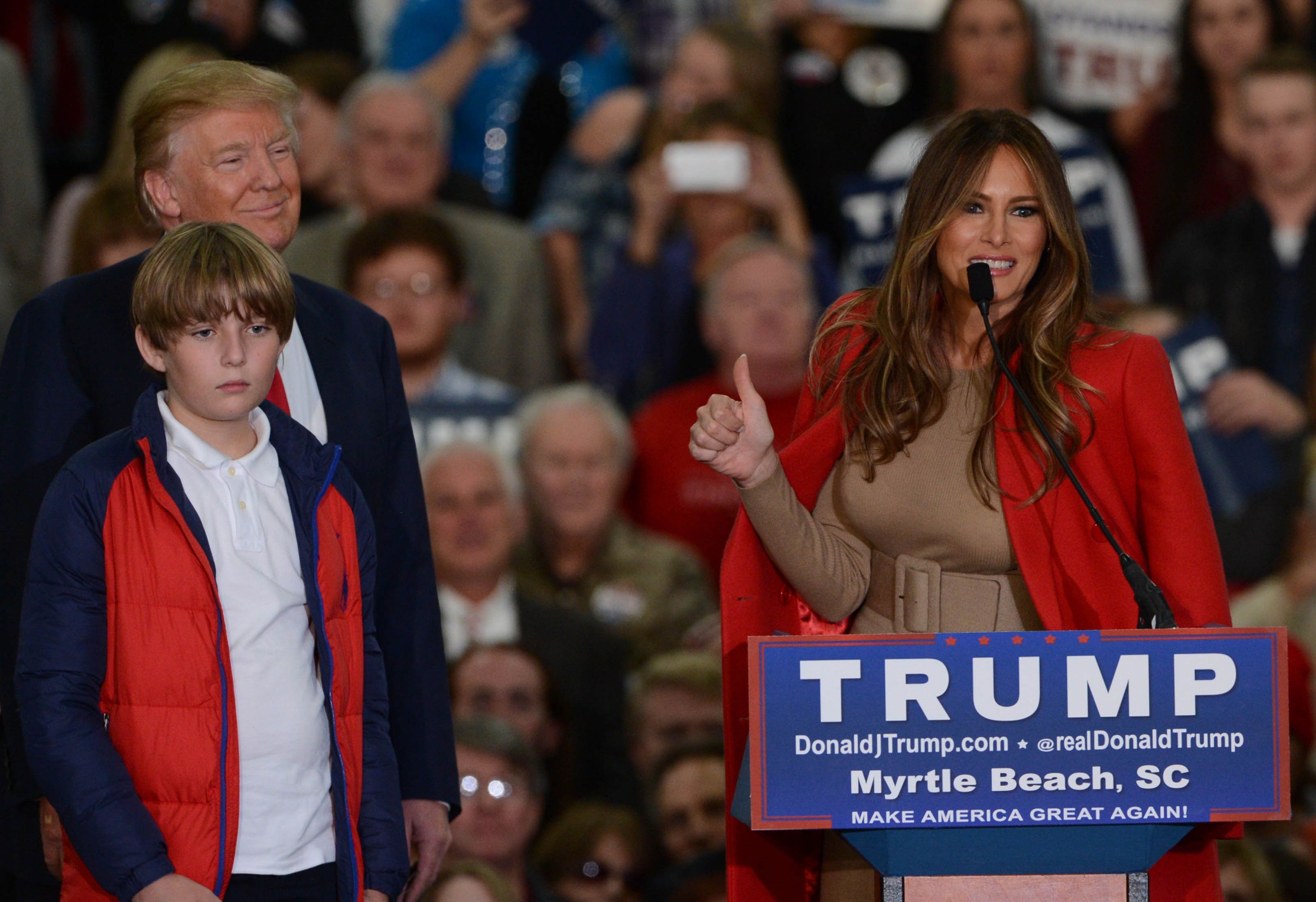 Melania Trump at a rally