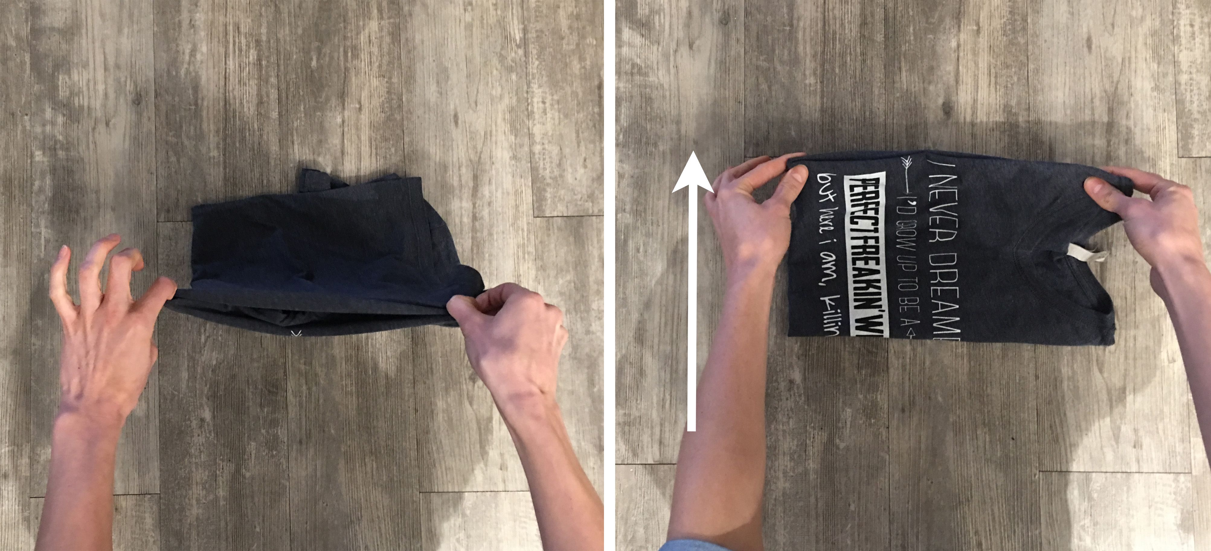 wrinkle free t shirt folding